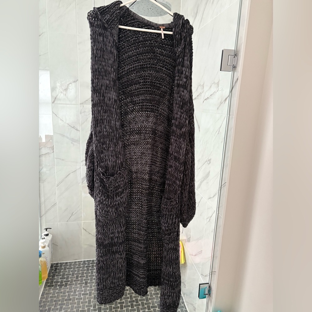 BNWOT free people long knit cardigan. Size s but oversized a few loose threads